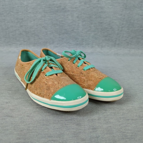 🐆 W/8 Keds x Kate Spade Cork Print Sneakers - Picture 2 of 16